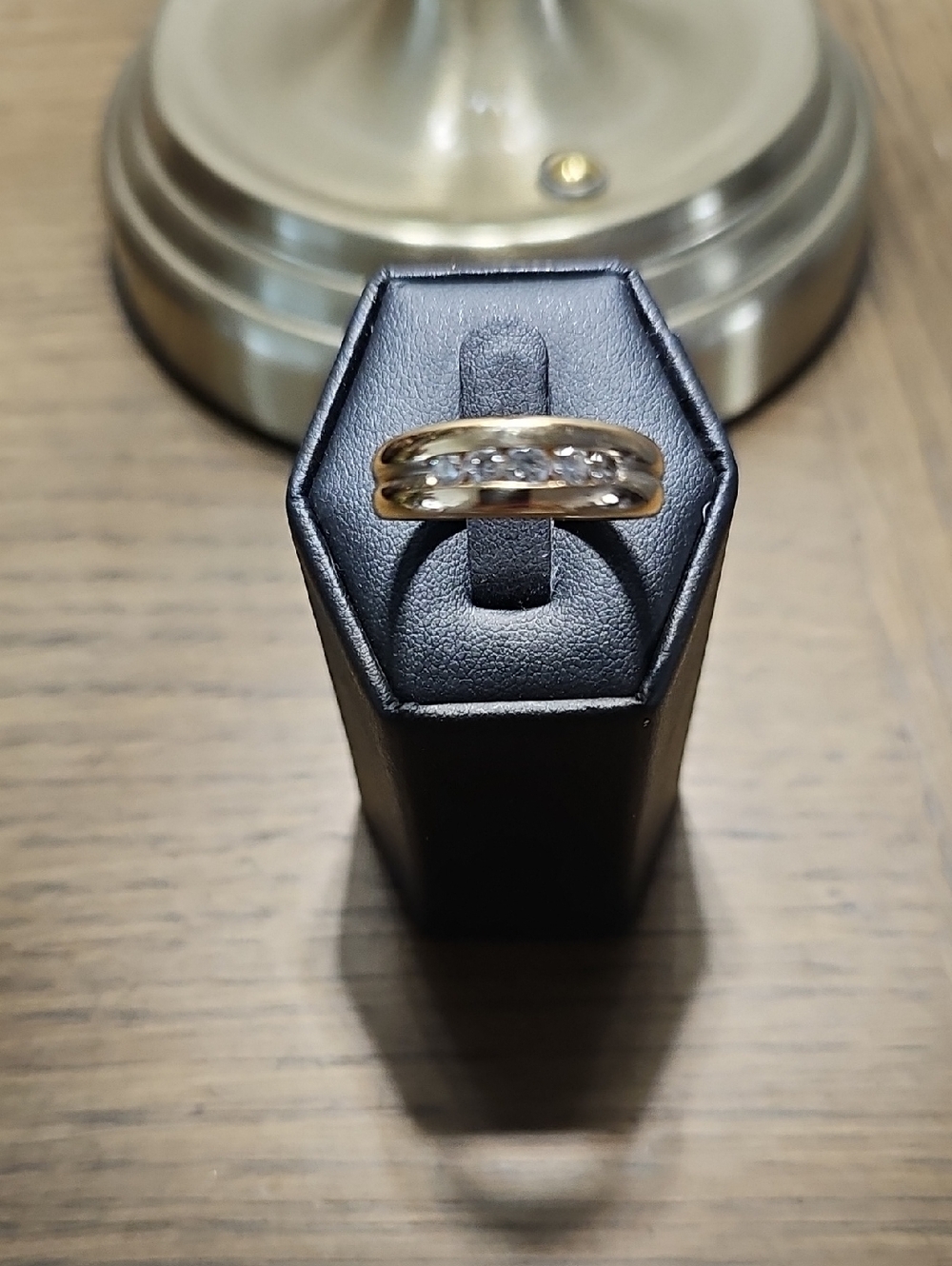 Men's 14kt Yellow & White Gold Mined Diamond Band, Size 9 3/4.